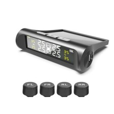 Tire Pressure Monitoring System Wireless Solar Power And Usb Charger Monitor