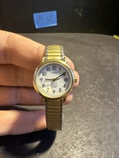 Timex Indiglo Watch 25mm Women Gold/Silver Tone,WR30M,Untested M19