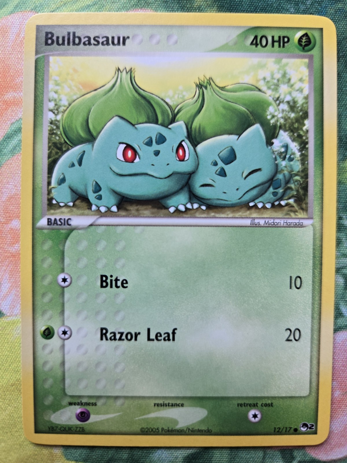 Bulbasaur - POP Series 2 (12/17) Nintendo Promo Non-Holo Common Pokemon Card LP