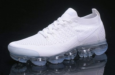 Nike Air VaporMax Flyknit Men's Pure White Air Cushion Shoes US