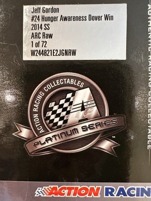 2014 Jeff Gordon Hunger Awareness Dover Win Raw ARC 1/72 Made