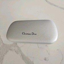 Christian Dior Silver Hard Case for Glasses Unisex Eyeglass Case
