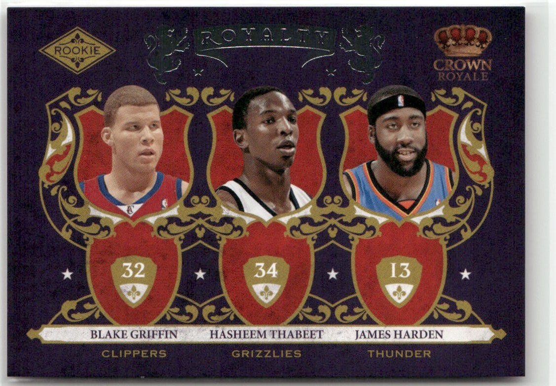 Blake Griffin Hasheem Thabeet James Harden 2009-10 Panini - Rookie Royalty #7 NM