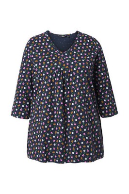 Ulla Popken Damen große Größen Shirt Lebkuchenfiguren A Linie V Ausschnitt
