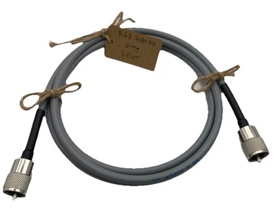 PEPES CB RADIO SHOP RG8 Super XX 5 Foot CB Patch Lead Hand Made (Insane Quality CB Cable :) High PWR