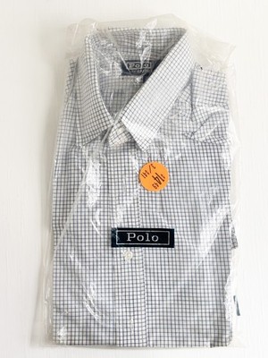 Rare NIP  70s Ralph Lauren Polo Men s Plaid Button-down Sz 16.5/35