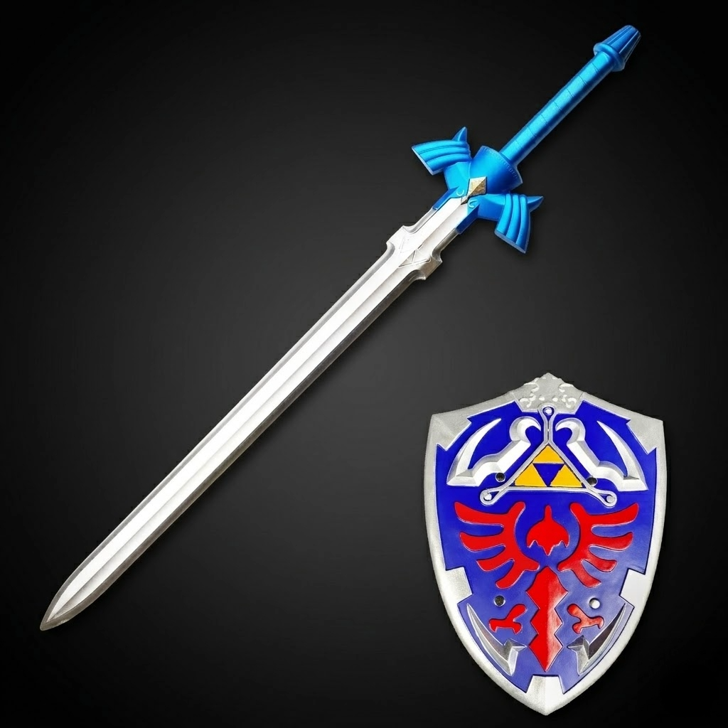 Legend of Zelda Master PU Foam Sword Blue With Foam Shield Set | eBay