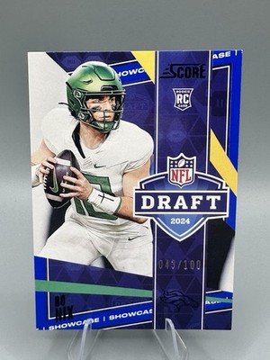 2024 Score - #11 Bo Nix Rookie NFL Draft Showcase /100 - Denver Broncos