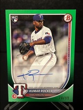 2025 Bowman  Rookies and Veterans Autographs Kumar Rocker #PRV-KR Green /99