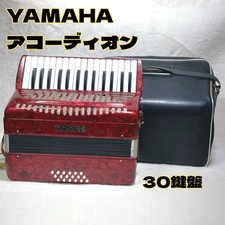 Yamaha YA-18 30-Key Red Pearl Accordion Leather Case Beginner Tested