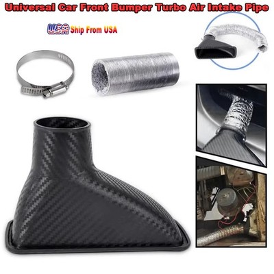 Carbon Fiber Pattern Air Intake Kit High Flow Turbo Inlet Pipe Engine Performanc