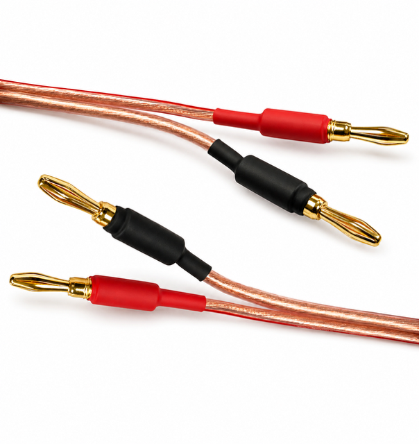 electrosmart 3m Speaker Cable with Fitted 4mm Banana Plug Connectors Amplifier