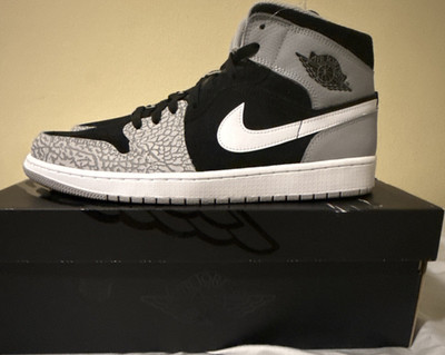 Jordan Air Jordan 1 Mid SE Black Elephant Print Toe DM1200-016