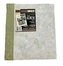 Vintage Magnetic Self-Stick 3-Ring Photo Album 100 Pages Marbleized Gray Sealed