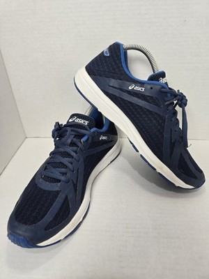 Asics Amplica Blue White Comfort Running Shoes Men's Size 9.5 T825N Walking 