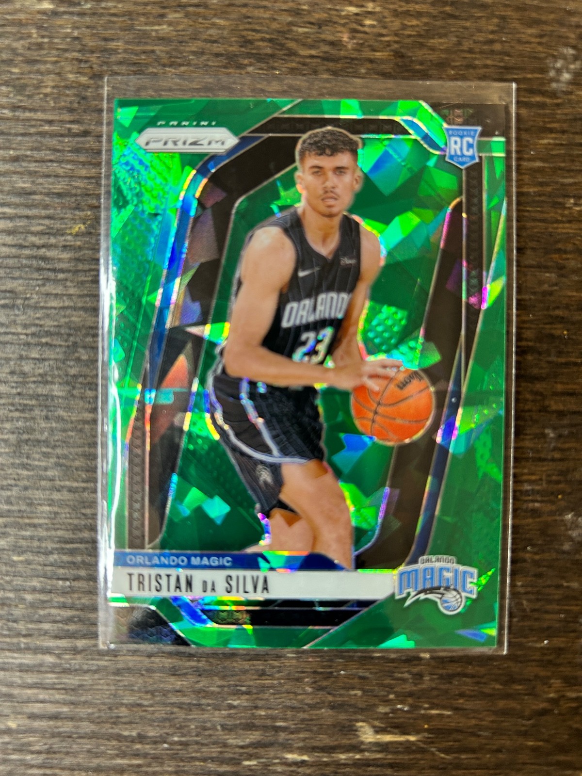 2024-25 Prizm Basketball Tristan Da Silva RC  Green Cracked Ice #256
