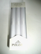 Pack of 3 Pyramid 100% Men's Cotton White Gents Handkerchiefs. In Xmas gift box.