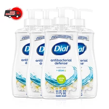 Dial Antibacterial Defense Hand Soap 11 Fl Oz Pack of 4 White Tea Scent