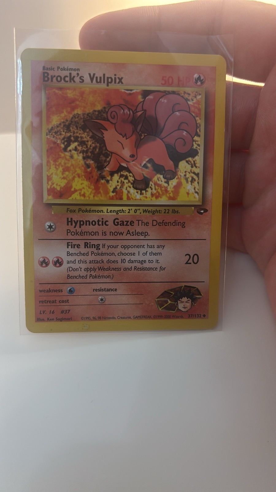 Brock's Vulpix 37/132 Uncommon Gym Challenge Pokemon Unlimited