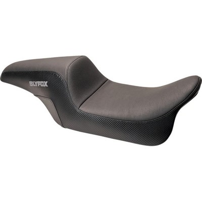 SlyFox Drifter Sitz 11 3/4in Front 6in Rear Grau Motorrad Logo 0803-0745