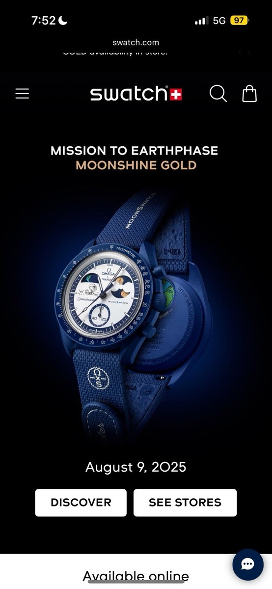 Swatch x Omega Snoopy MoonSwatch Mission To Earthphase Moonshine