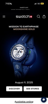 Swatch x Omega Snoopy MoonSwatch Mission To Earthphase Moonshine