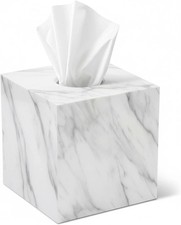 Tissue Box Cover Holder Square Marble Tissue Box Holder Bathroom Vanity Nightsta