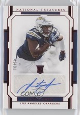 2018 Panini National Treasures Jersey Number Red 41/91 Justin Jones Auto 5x8