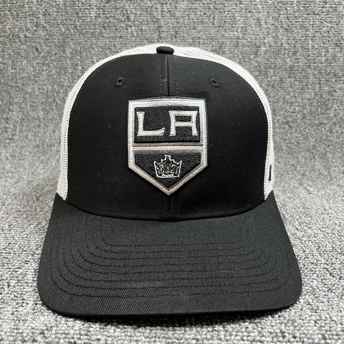 '47 Brand LA Kings Los Angeles Trucker Hat Snapback Mesh Cap Black White NHL