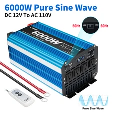 5000W 6000W 8000W 10000W 12V/24V to 110V 120V Pure Sine Wave Inverter W/ Remote
