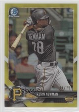 2018 Bowman Chrome Prospects Canary Yellow Refractor 34/75 Kevin Newman y0i