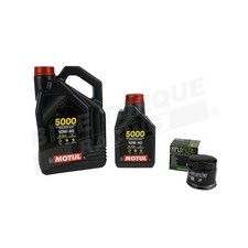 Motul 5000 10W40 5L 4 Stroke Engine Oil and Filter for Yamaha MT-01 1670 S 2009 8.14 per litre