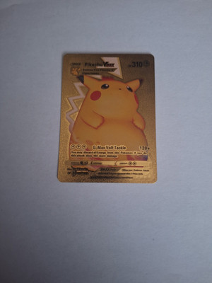 2020 Pokemon Pikachu VMAX Gold Fan Art Foil 44/185 NM | eBay