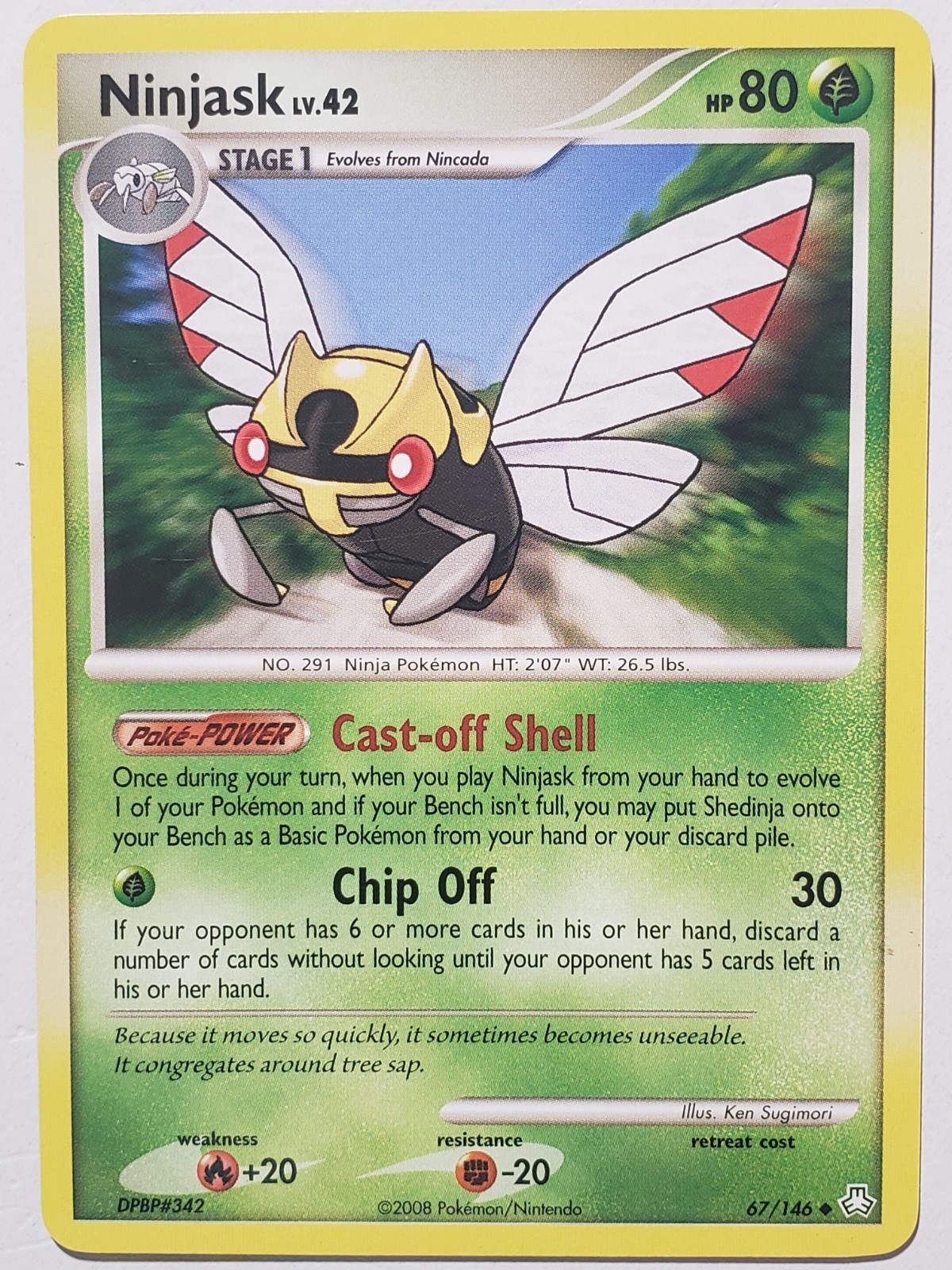 Ninjask 67/146 LP - 2008 Legends Awakened Pokemon Card - $2 Combined Shipping