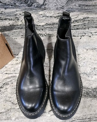 Steve Madden Black Leather Chelsea  Boots 7 Nwoutags