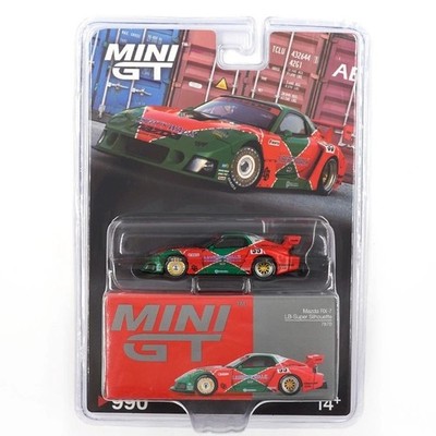 MINI GT MAZDA RX-7 LB SUPER SILHOUETTE 787B 1/64 ORANGE & GREEN