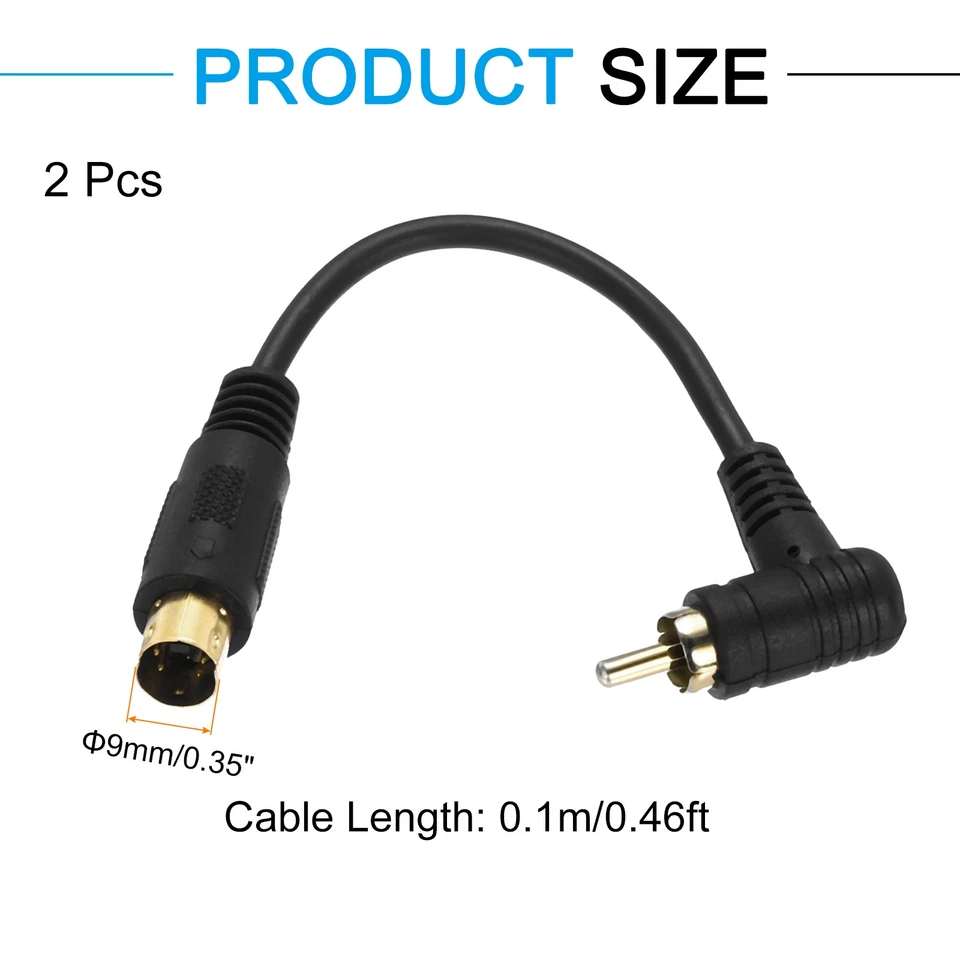 S Video Cable 0.46ft, 4 Pin S-Video Male to RCA Male Straight Composite Adapter - Image 2 of 4
