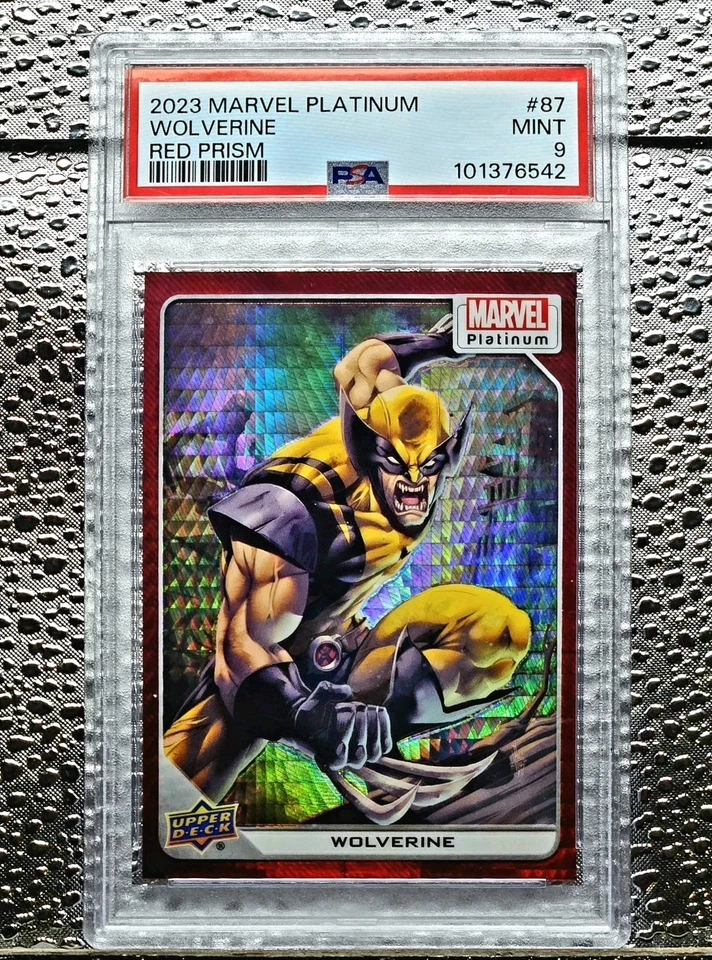 2023 Marvel Platinum Wolverine #87 Red Prism /199 PSA 9 MINT - Image 2 of 4