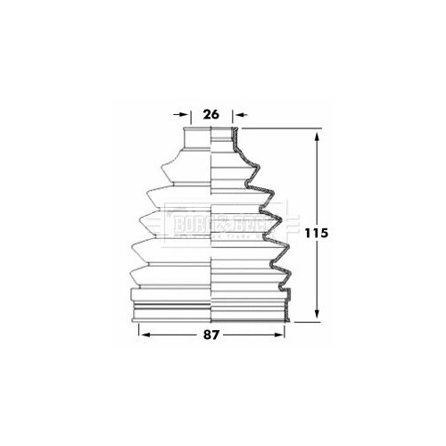 BORG & BECK Bellow Kit, drive shaft BCB6049