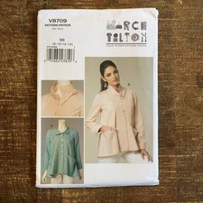 Vogue Sewing Pattern V8709 Women Pleated Coll...