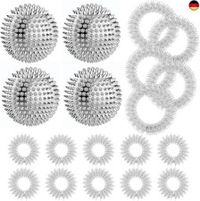  4 Stück Igelball Metall Akupressur Ball Magnetic Massagebälle Set mit 10 M 