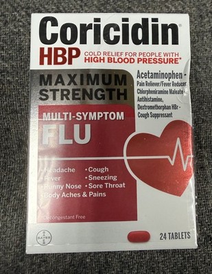 3 New Boxes Maximum Strength Multi-Symptom Flu 24 Tablets Per Box Exp 2/2028