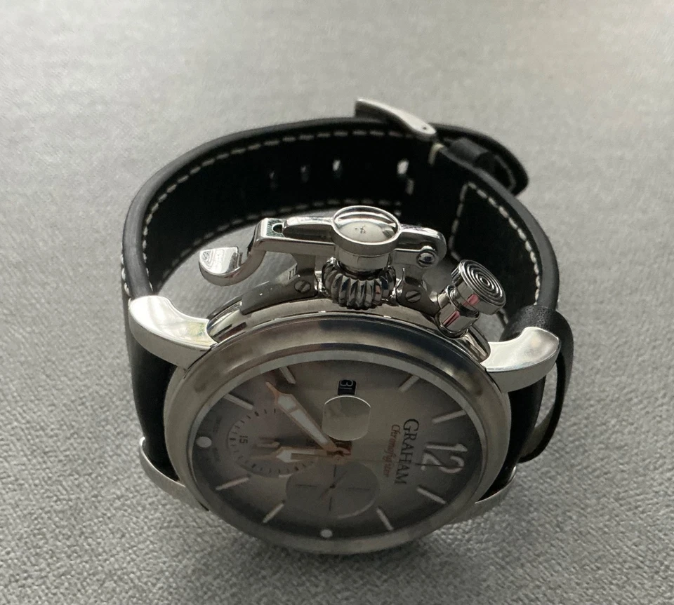 Reloj Graham Chronofighter Grand Vintage Mano Izquierda Automático Acero 2CVDS.S02A.L127B - Imagen 4 de 4