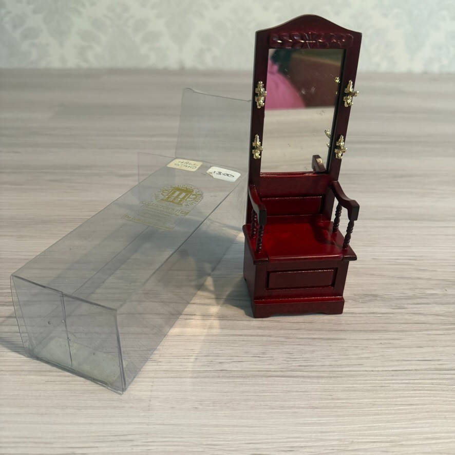 Vintage Dolls House Dolls Emporium Hallway Mirror Chair 1:12 Collectable