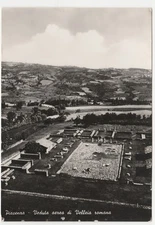 PIACENZA - VEDUTA AEREA DI VELLEIA ROMANA - VIAGG. 1954 -29454-