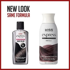 KissExpress Semi Permanent HairColor Dye Vibrant Shine Gray Coverage Rinse 3.5oz