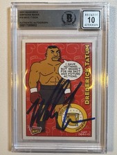 2001 Inkworks Simpsons Mania Mike Tyson Drederick Tatum BGS Auto 10 Auth