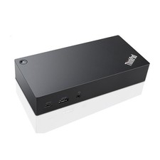 Lenovo ThinkPad USB-C UltraDock With 90W 2 Prong AC Adapter Black