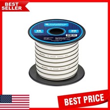 14 Gauge 30ft CCA Speaker Wire Cable - Flexible White for Automotive Marine