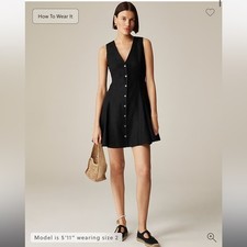 J.Crew Petite mini dress in linen 2P